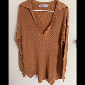 Free People Picnic Sweater Romper - Orange